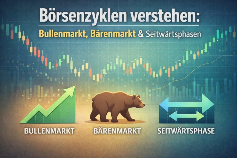 Börsenzyklen verstehen: Bullenmarkt, Bärenmarkt & Seitwärtsphasen