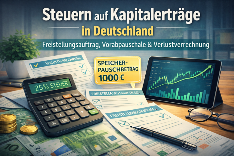 Steuern auf Kapitalerträge in Deutschland: Freistellungsauftrag, Vorabpauschale & Verlustverrechnung